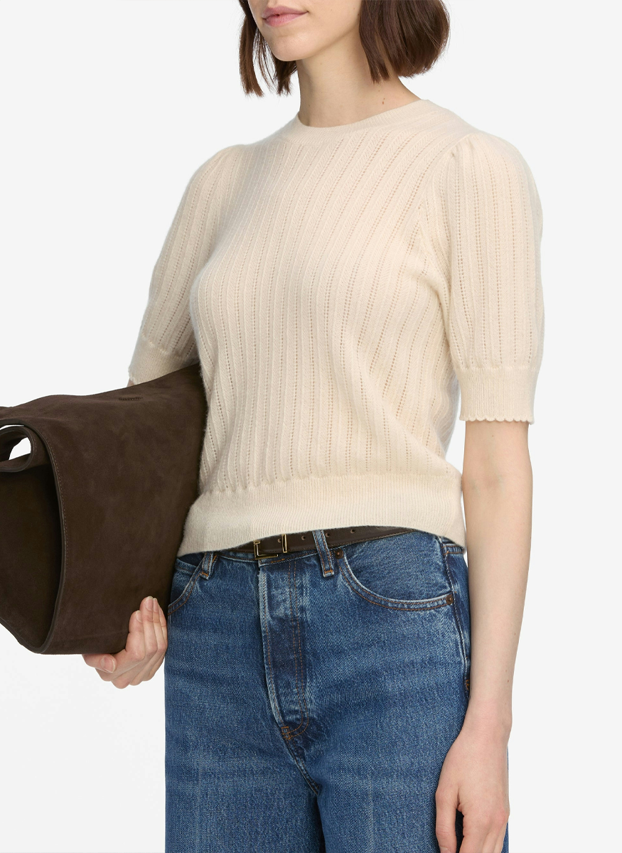 The Ladder Pointelle Sweater - FRAME