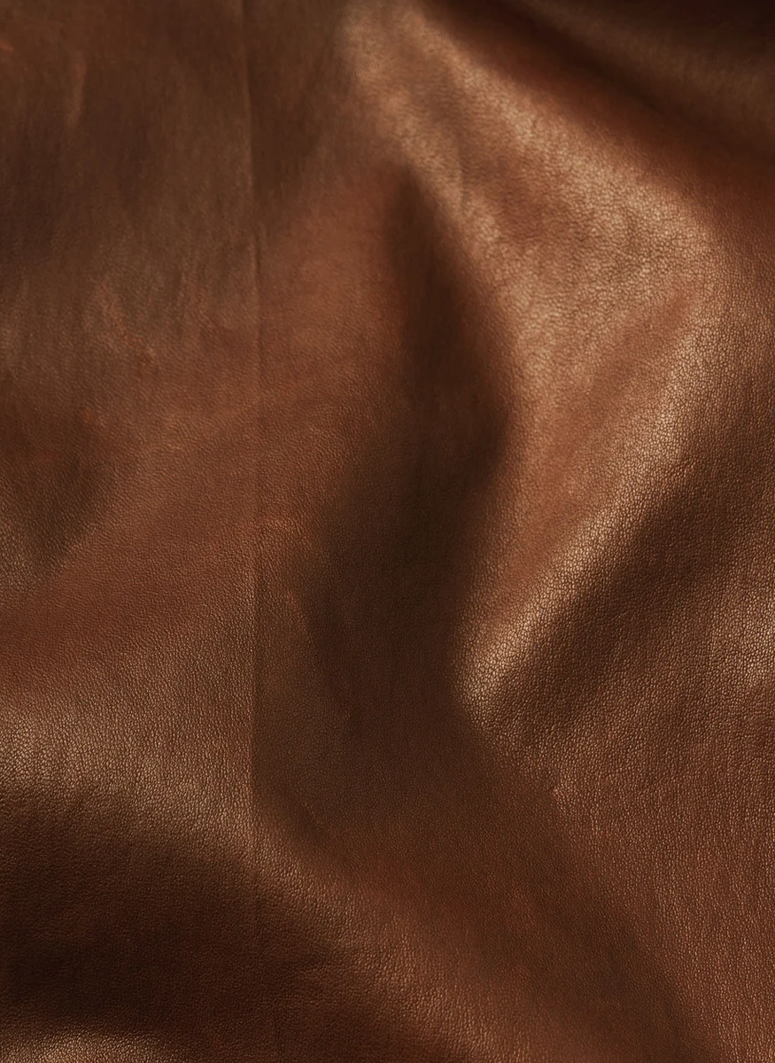Le Slim Palazzo Leather in Cedar - FRAME