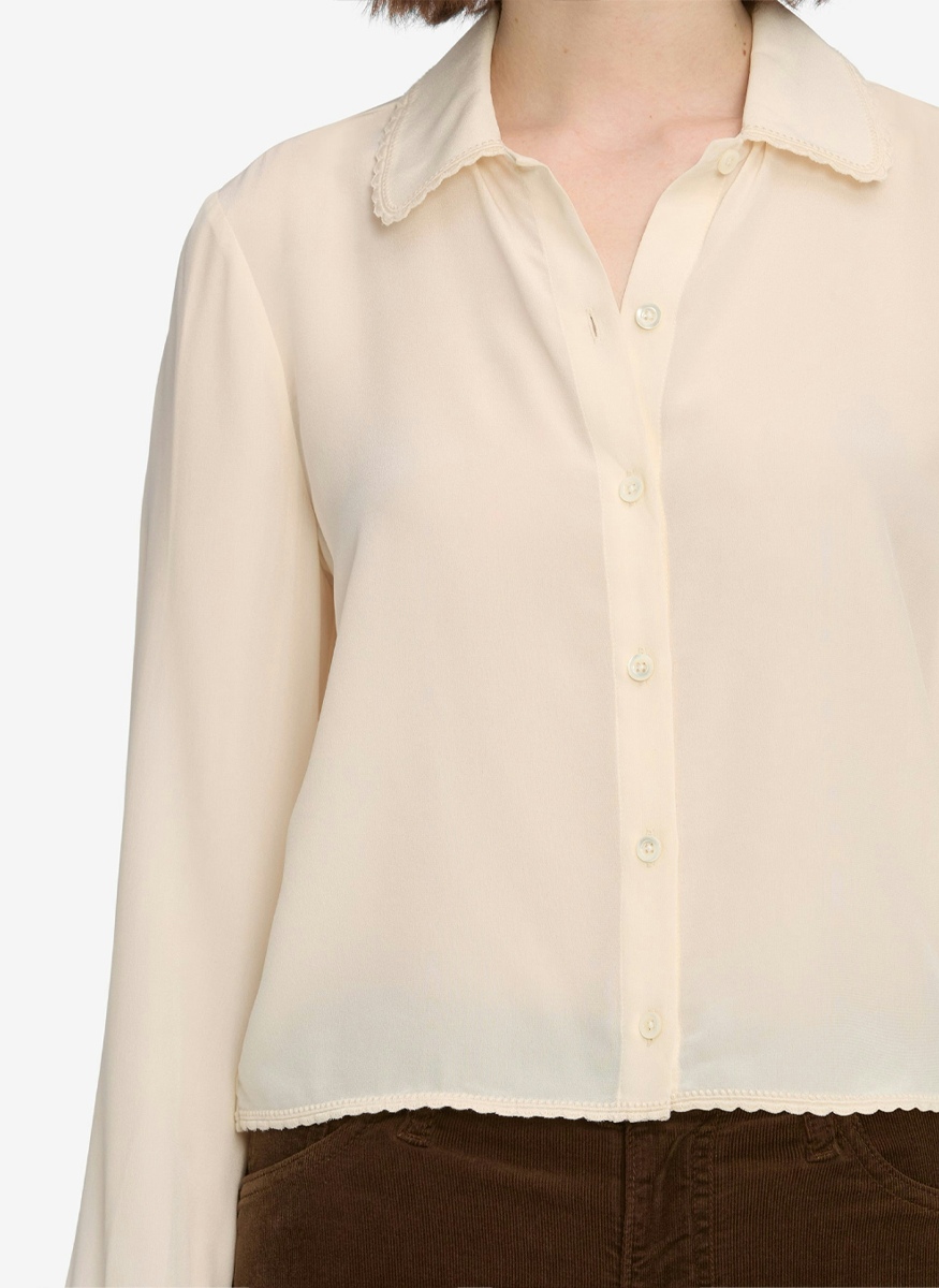 The Silk Prim Blouse - FRAME