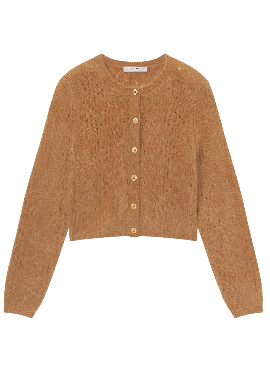 The Cashmere Airy Teddy Cardi - FRAME