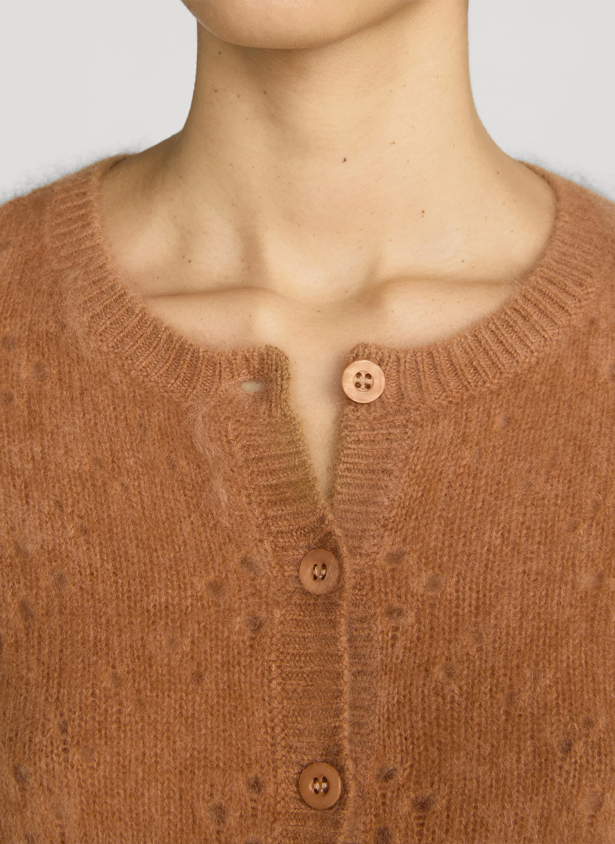 The Cashmere Airy Teddy Cardi - FRAME