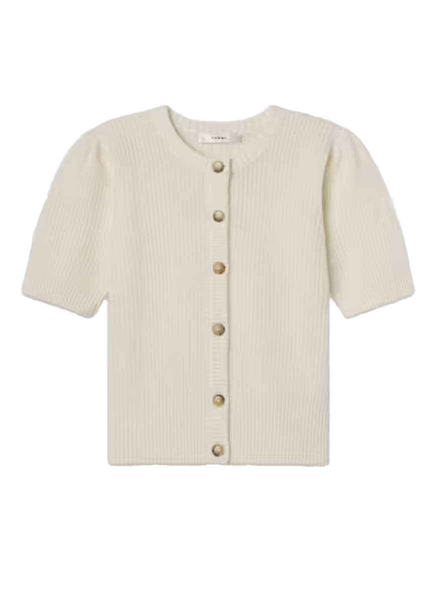 Shrunken Short Sleeve Cardi - FRAME