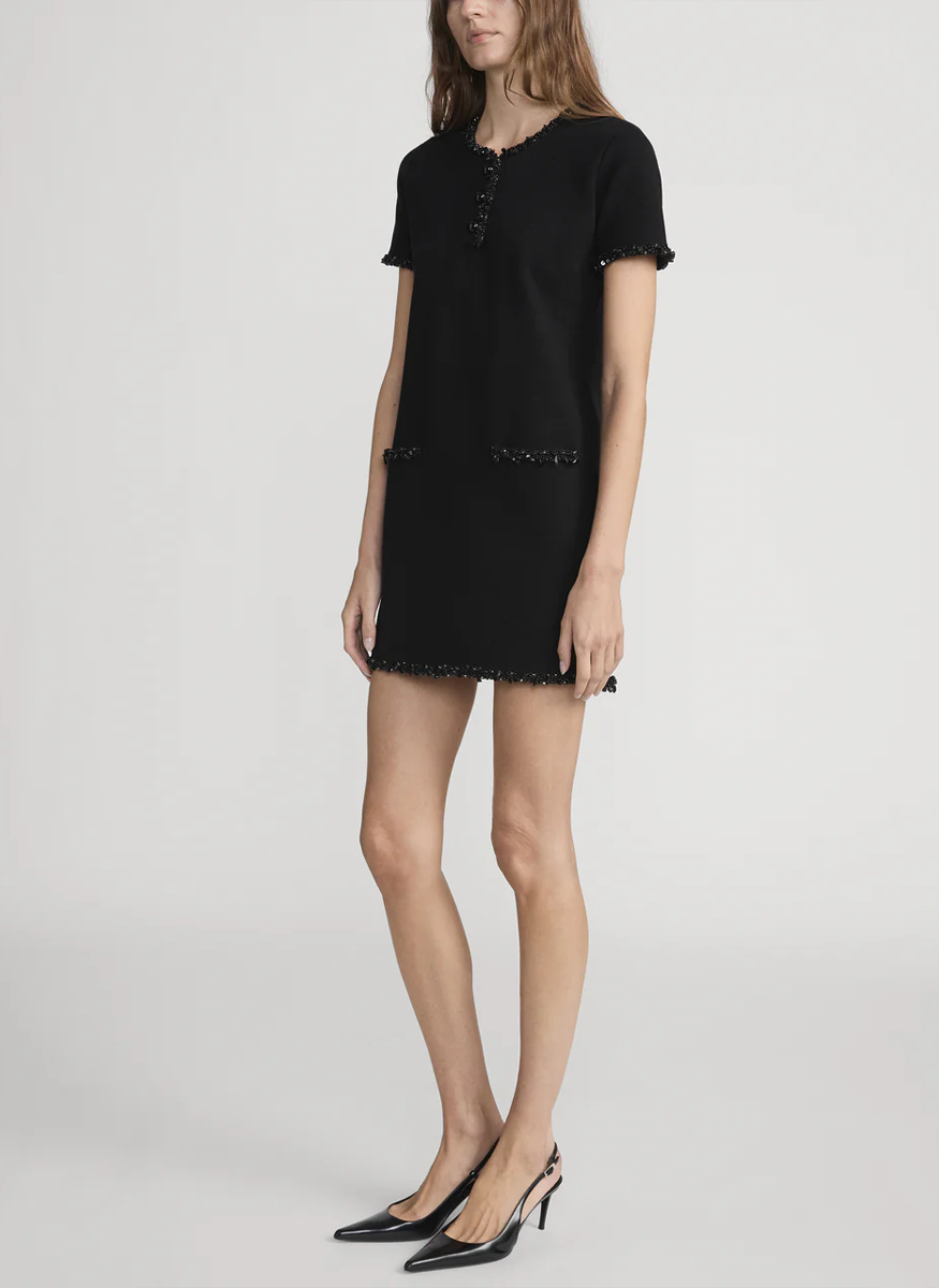 The Beaded Trim Dress - FRAME