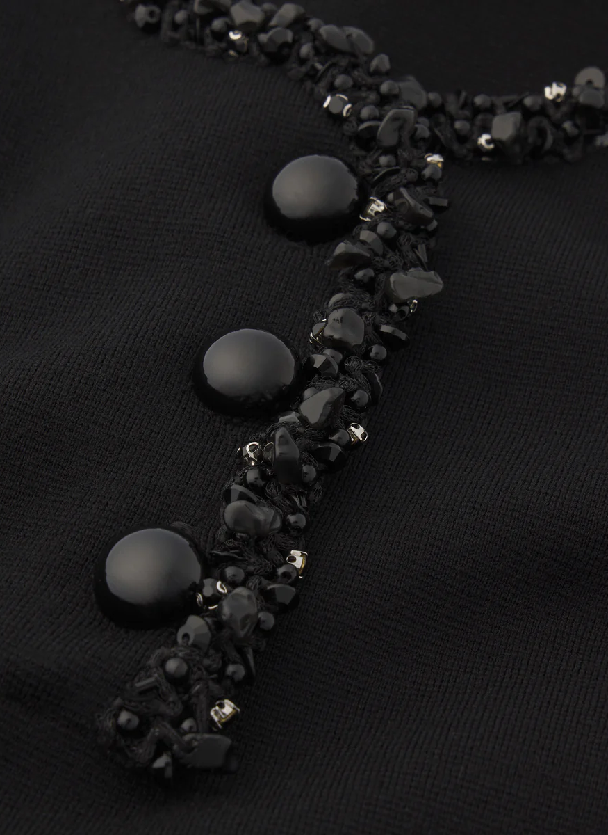 The Beaded Trim Dress - FRAME