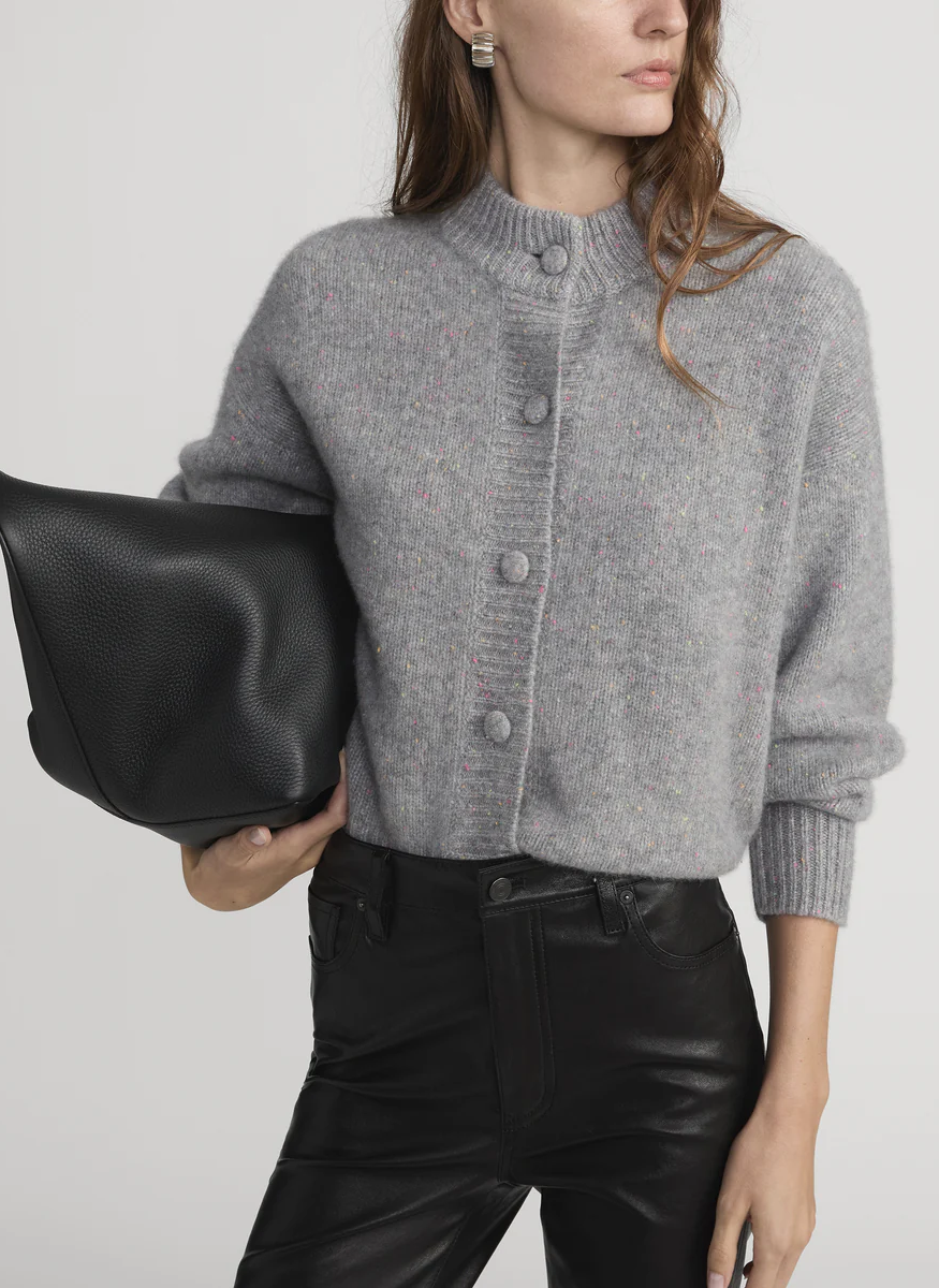 The Cashmere Fleck Cardi - FRAME