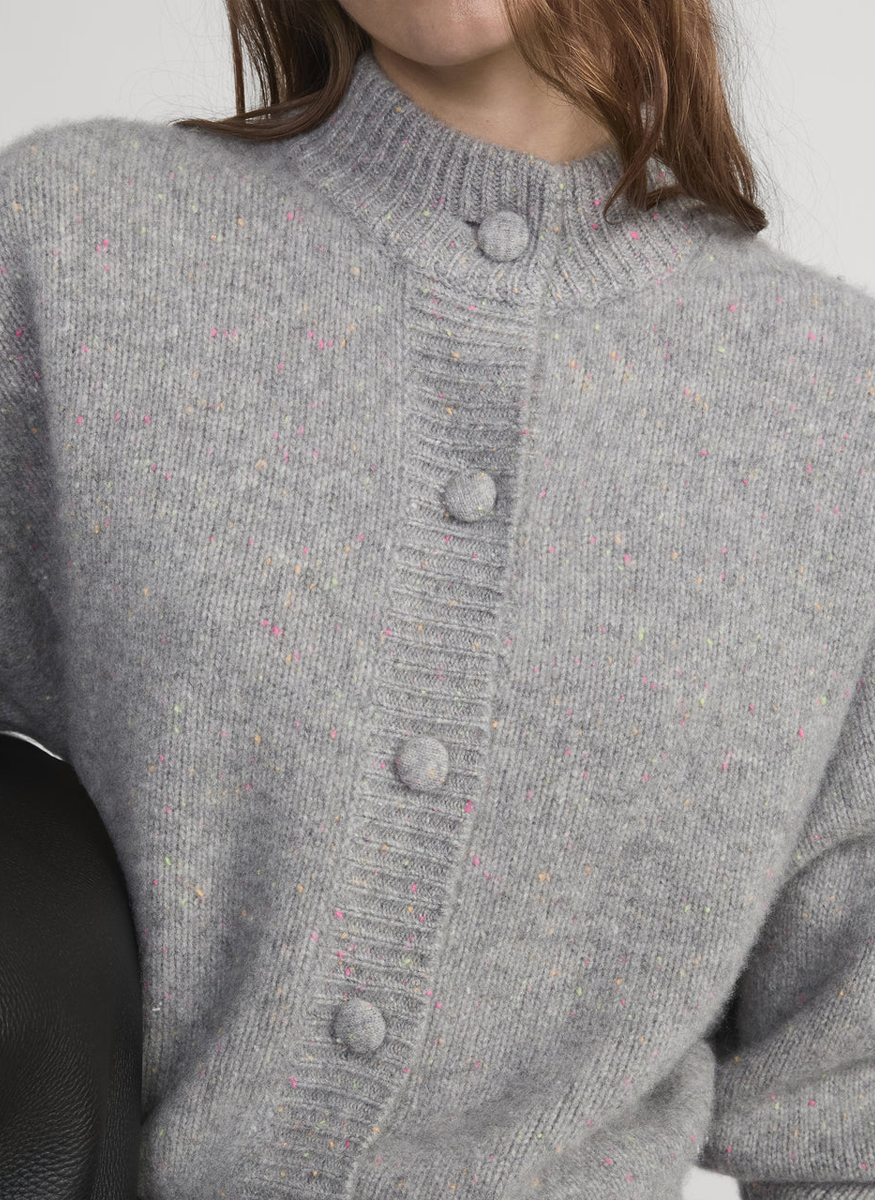 The Cashmere Fleck Cardi - FRAME