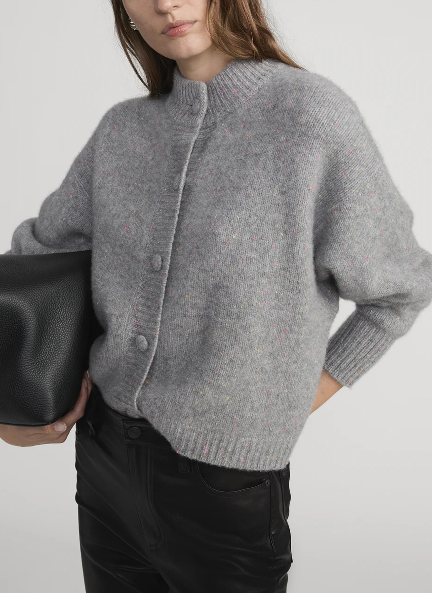 The Cashmere Fleck Cardi - FRAME