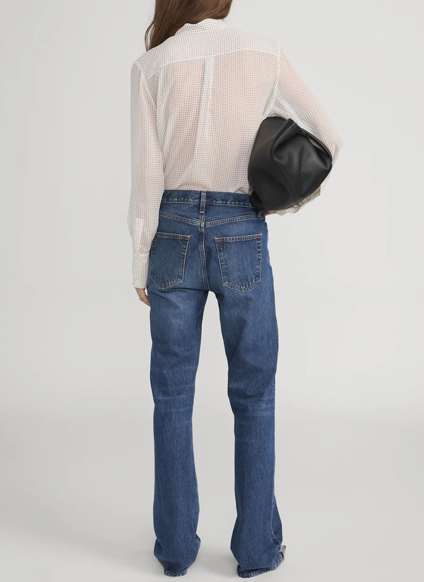 The Polka Dot Modern Tie Blouse - FRAME