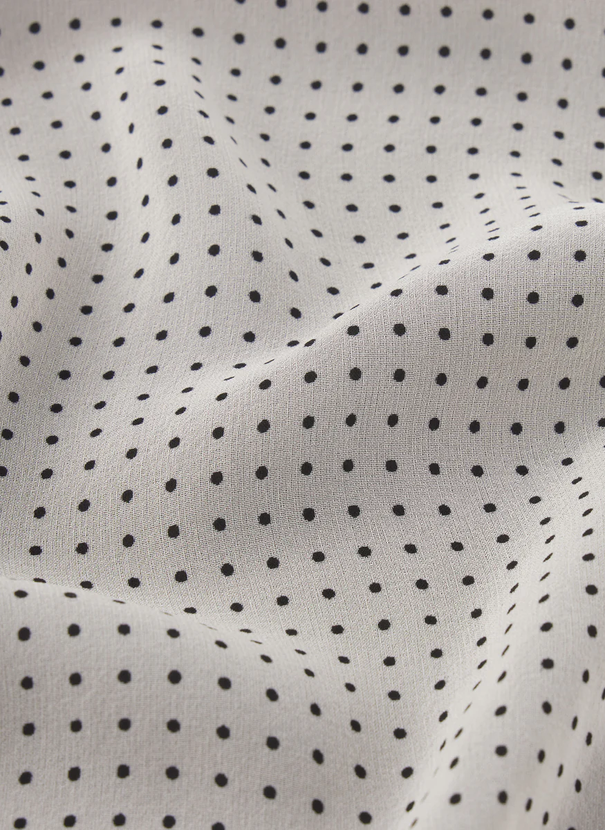 The Polka Dot Modern Tie Blouse - FRAME