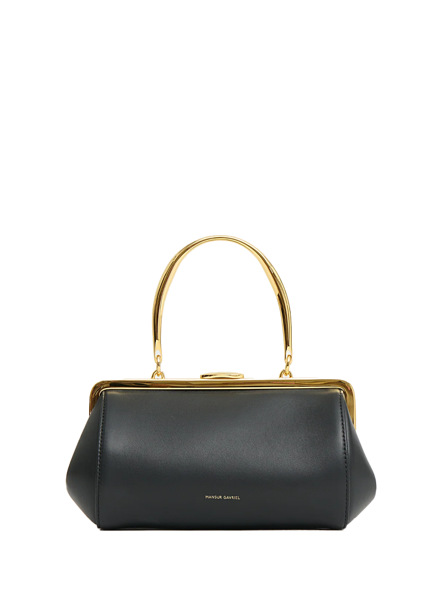 Pina Evening Bag in Black Leather