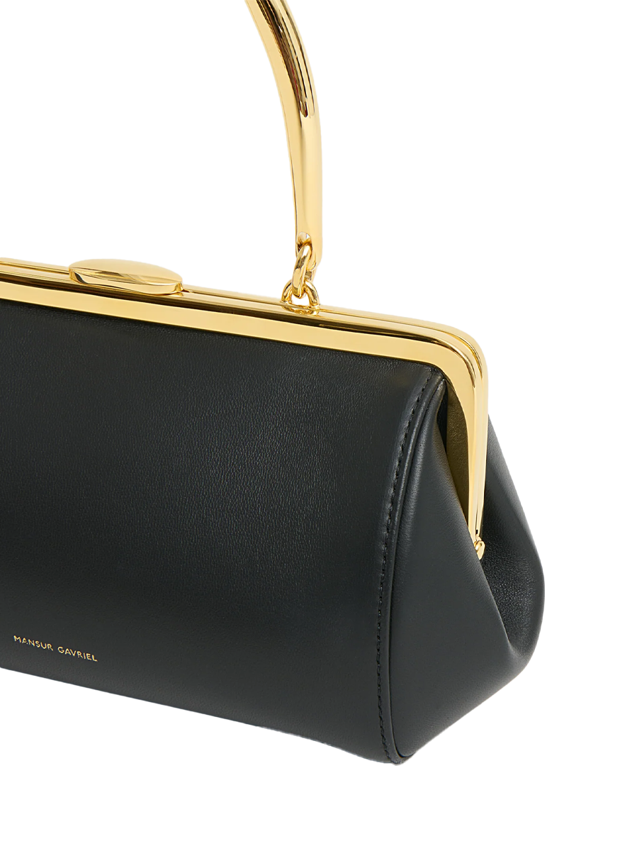 Pina Evening Bag in Black Leather - Mansur Gavriel