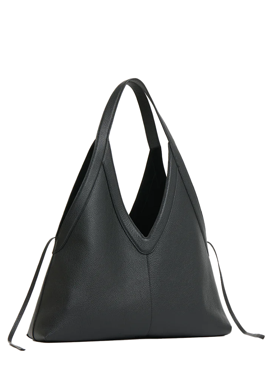 Soft M Tote in Black Leather