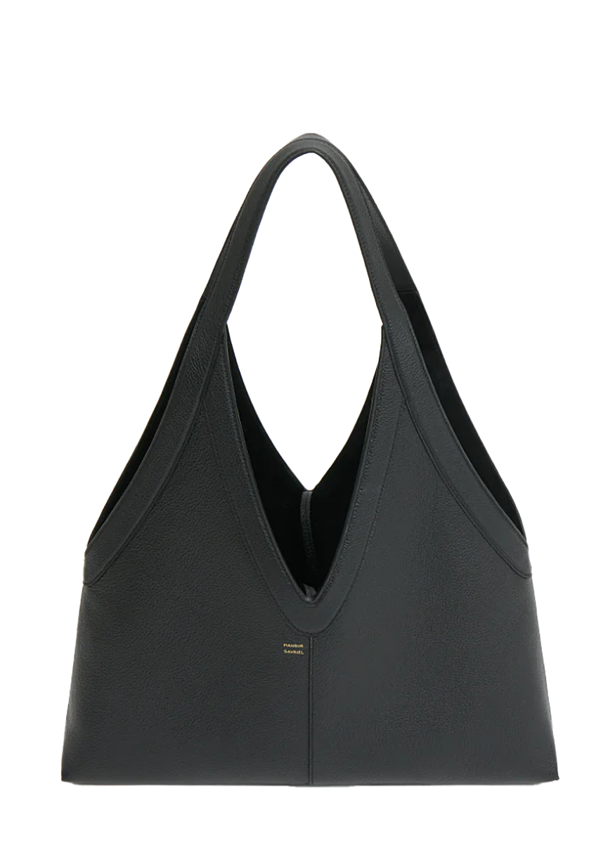 Soft M Tote in Black Leather - Mansur Gavriel