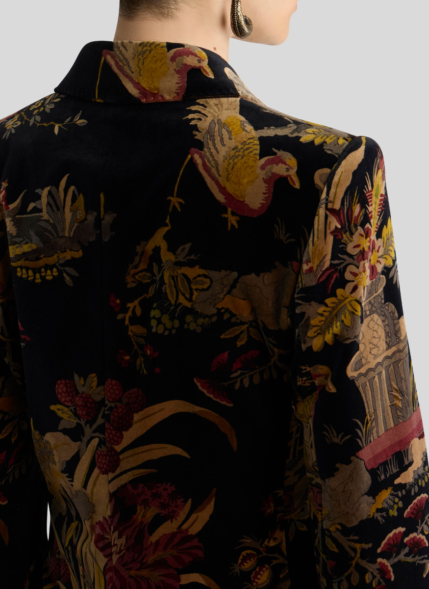 Velvet Floral Double Breasted Jacket - ETRO