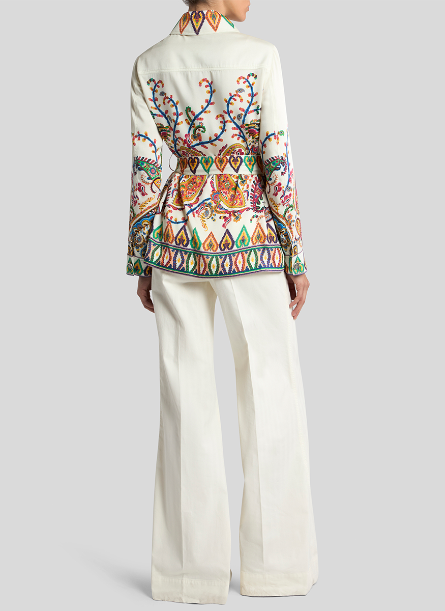 Paisley Silk Safari Jacket with Tie - ETRO