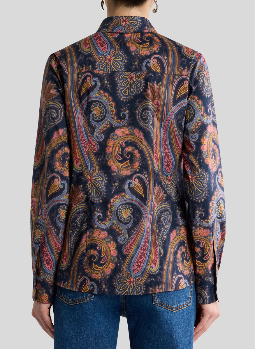 Cotton Paisley Button Front Blouse - ETRO