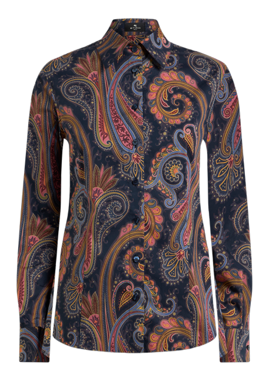 Cotton Paisley Button Front Blouse - ETRO