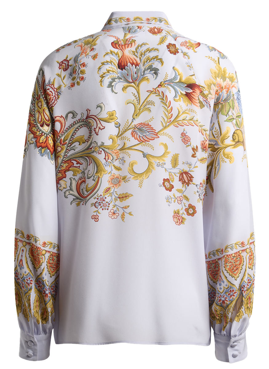 Silk Chiffon Floral Raglan Top - ETRO