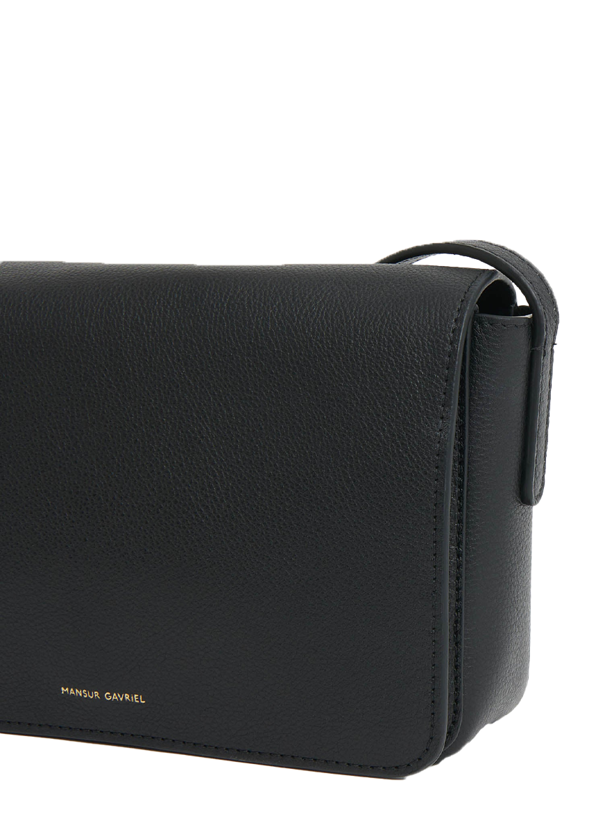 Clio Bag Crossbody in Black Leather - Mansur Gavriel