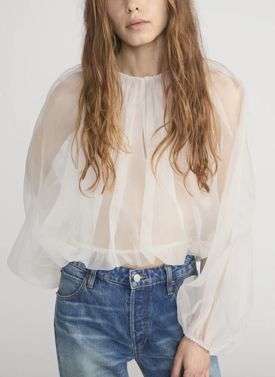The Sheer Balloon Blouse - FRAME