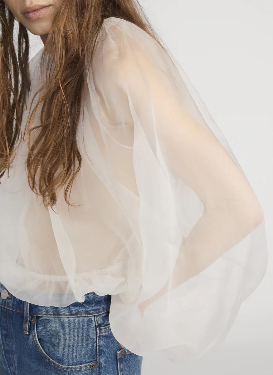 The Sheer Balloon Blouse - FRAME