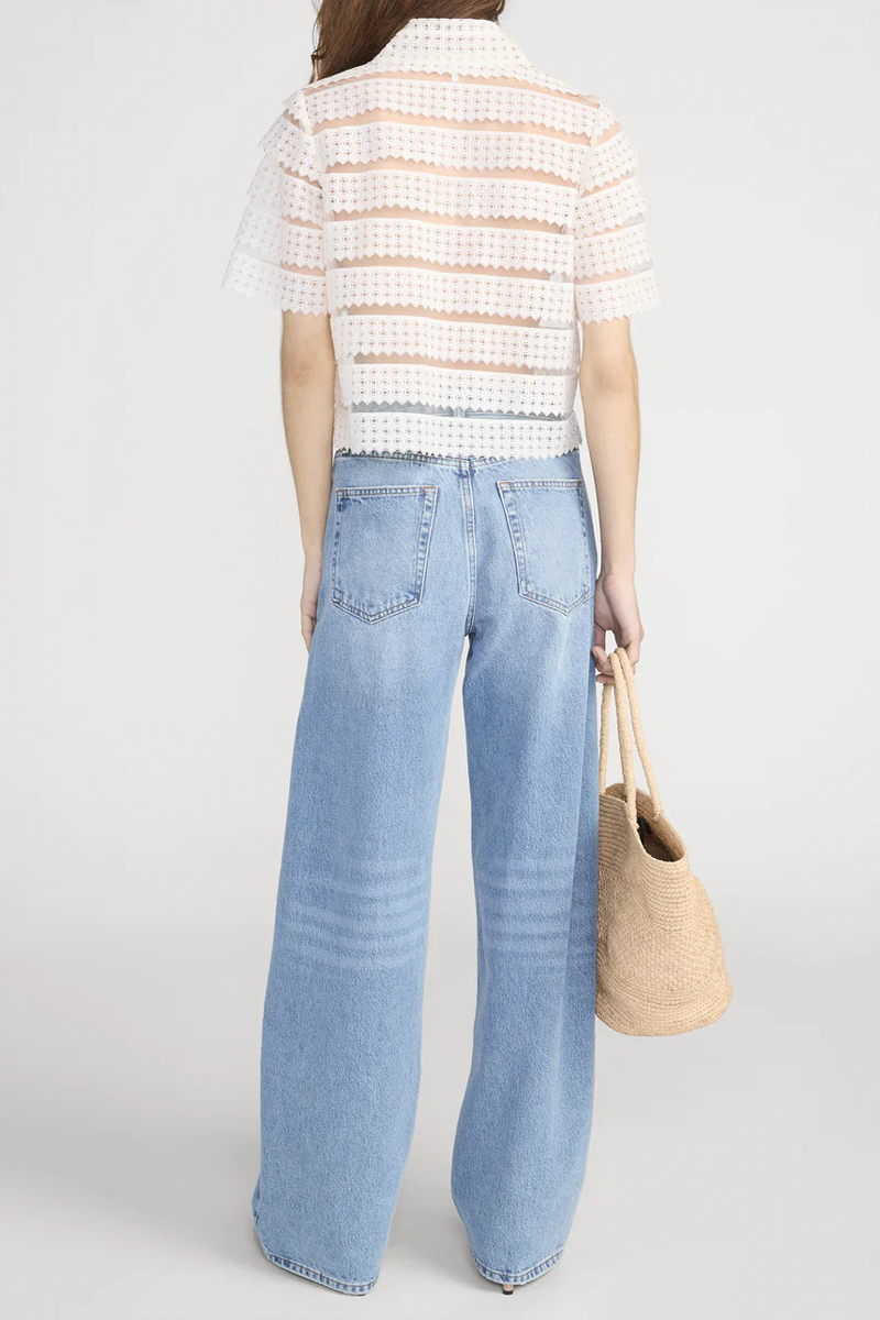 The Lattice Crochet Blouse - FRAME