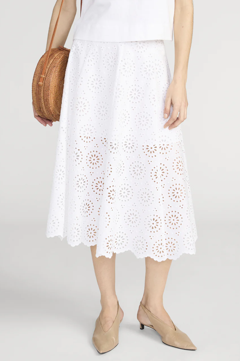 The Solstice Eyelet Skirt - FRAME