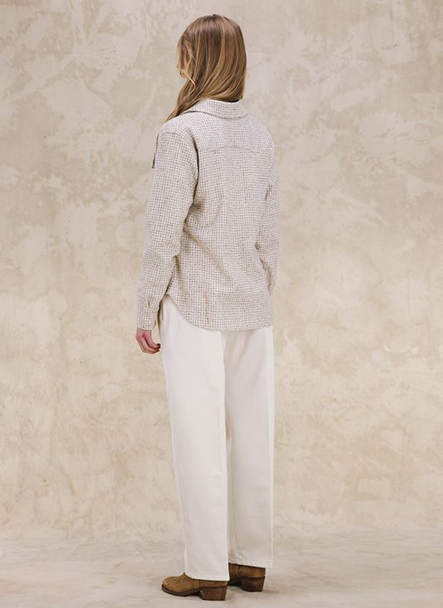 Brushed Check Wool Shirt - Fortela