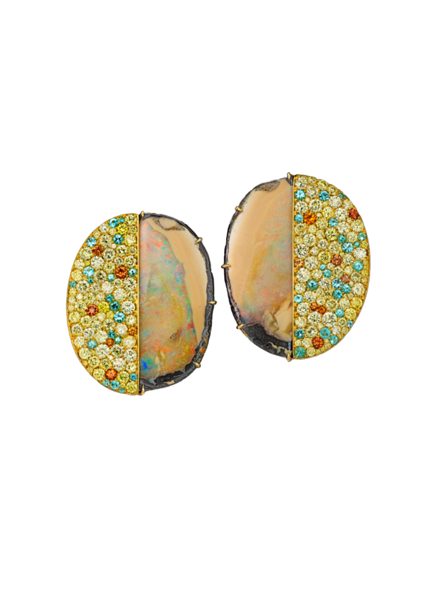 Yowah Nut Opal Earrings