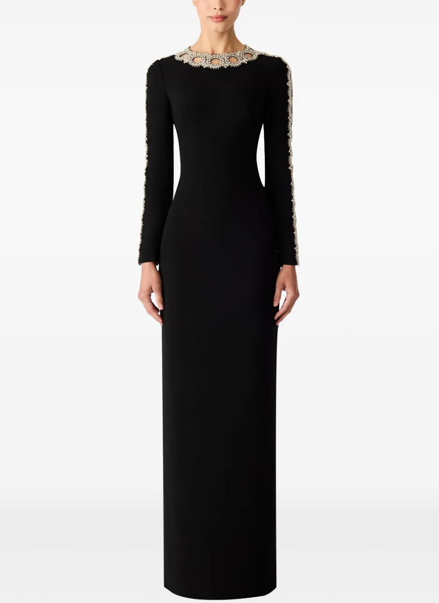 Penny Crepe Long Sleeve Gown