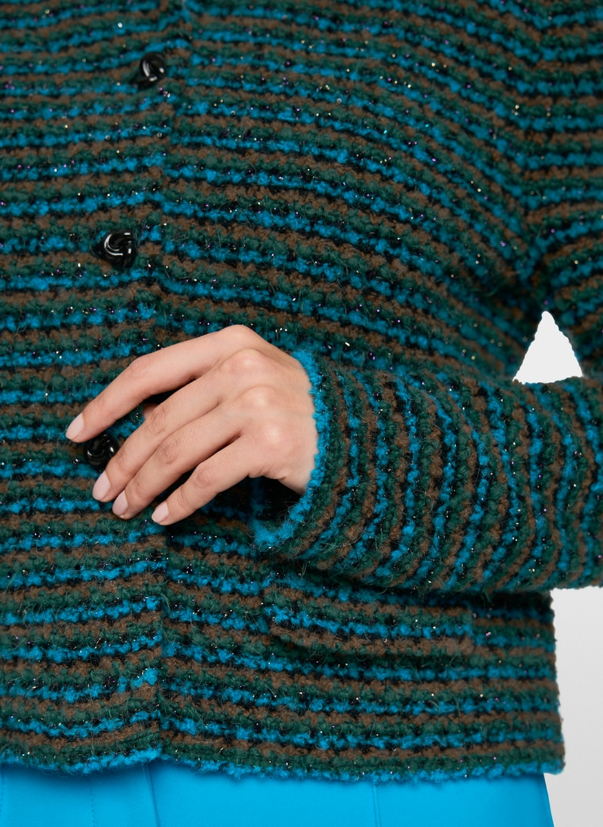 Multi Colored Boucle Sweater Jacket - Marc Cain