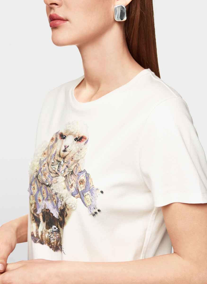 T-shirt with 3D Appliqué - Marc Cain
