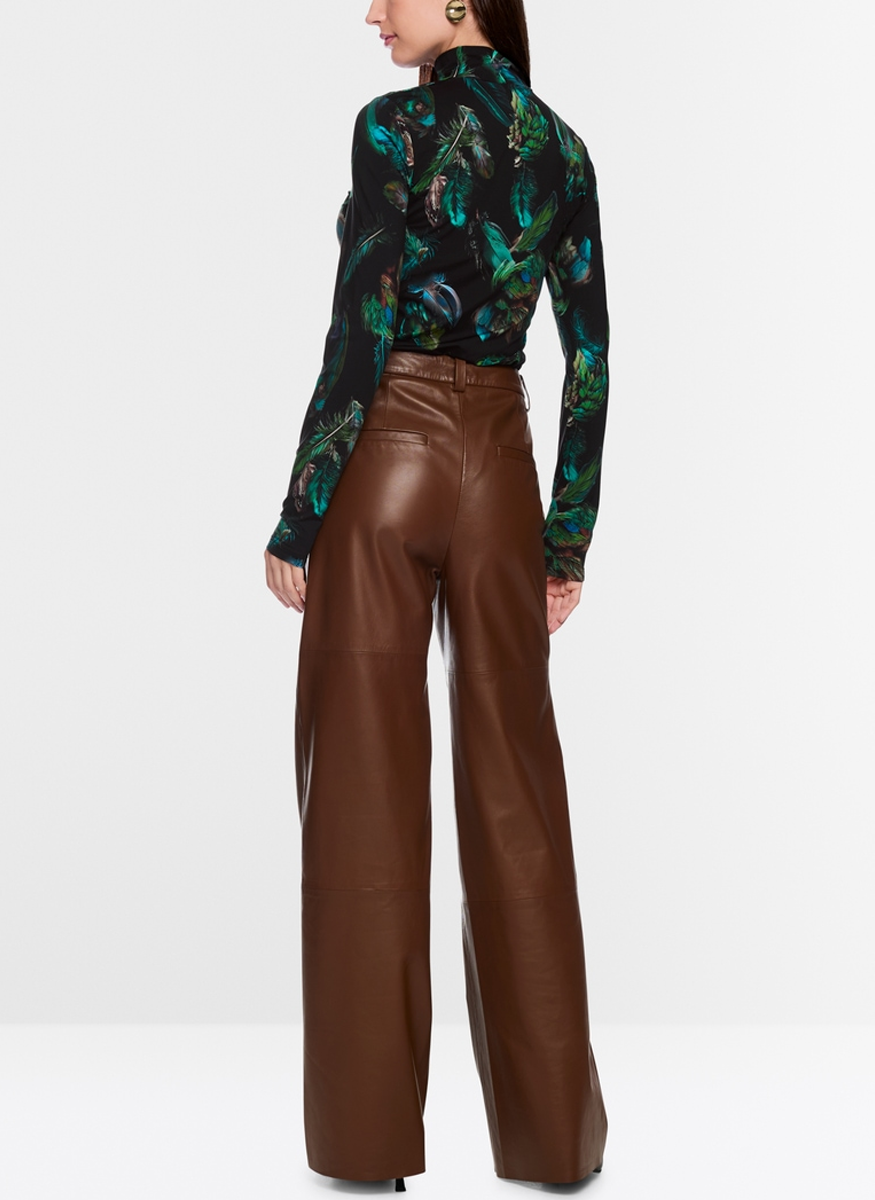 Mock Neck Print Jersey Top - Marc Cain