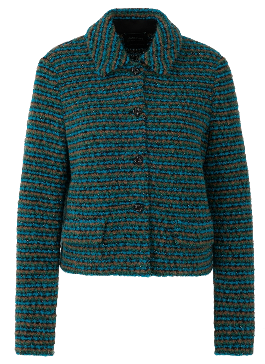Multi Colored Boucle Sweater Jacket