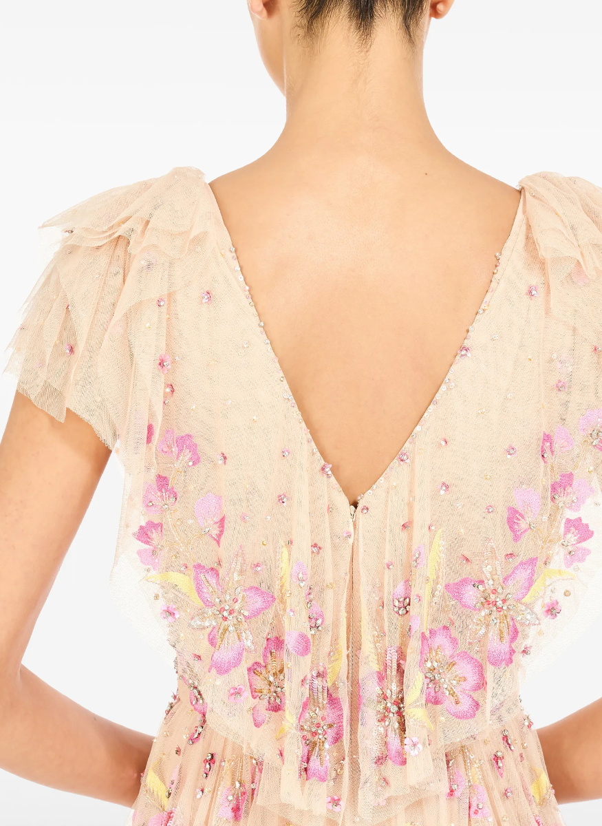 Flower Power Embroidered Floral Gown - Jenny Packham