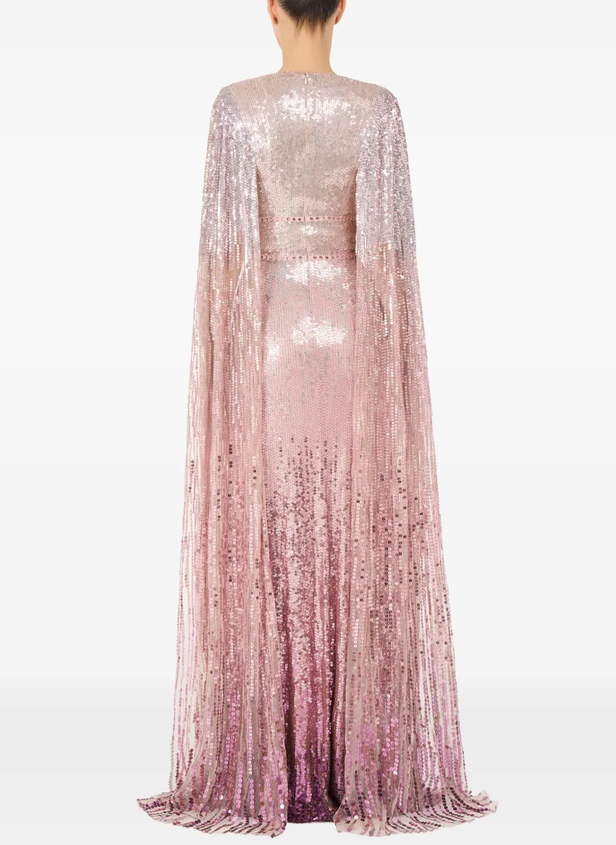Easy Breezy V-Neck Sequin Gown - Jenny Packham