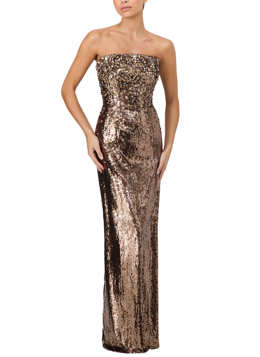 Rey Strapless Beaded Gown - Jenny Packham