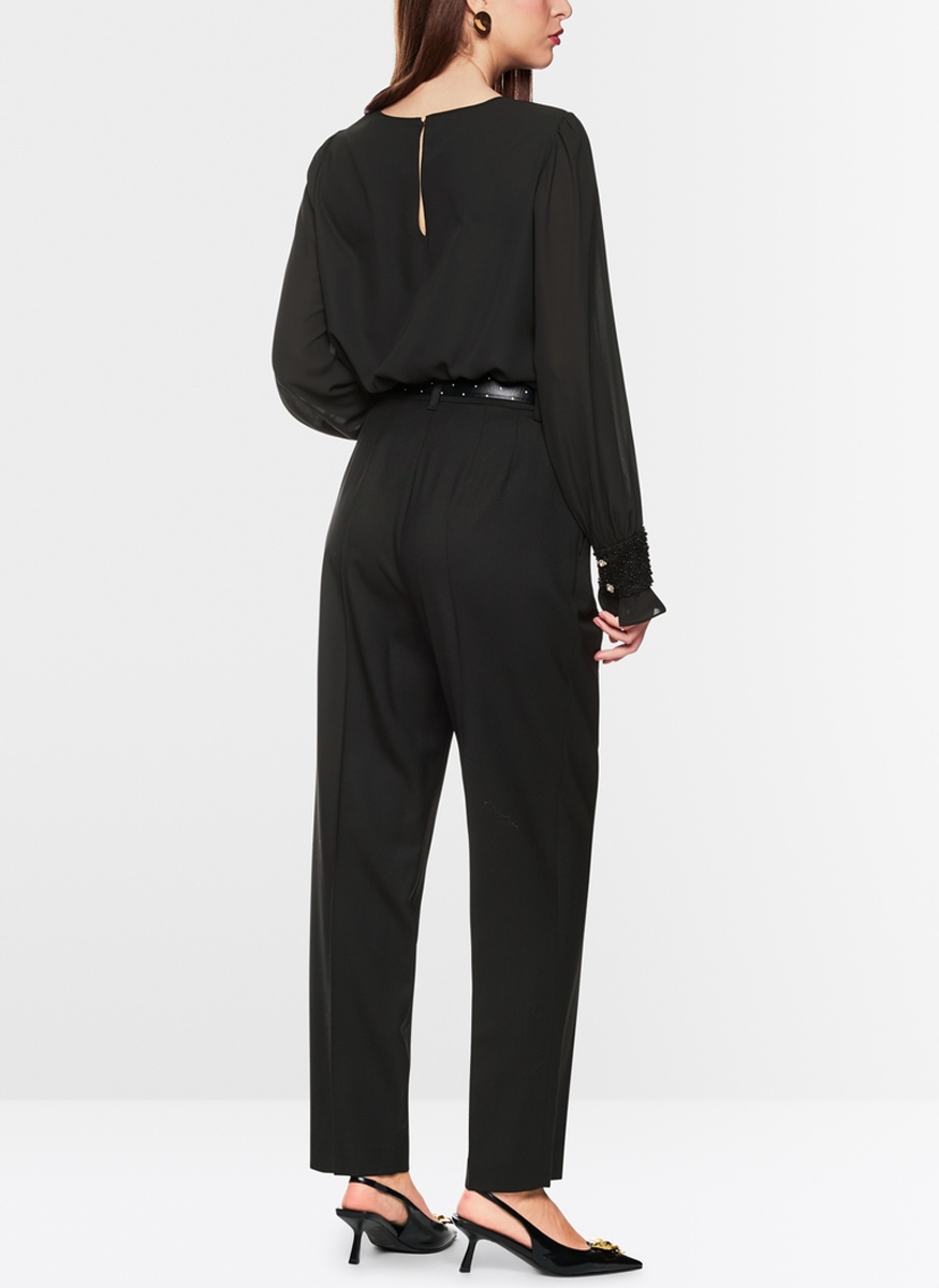 Federica High Waisted Soft Pleated Pant - Marc Cain