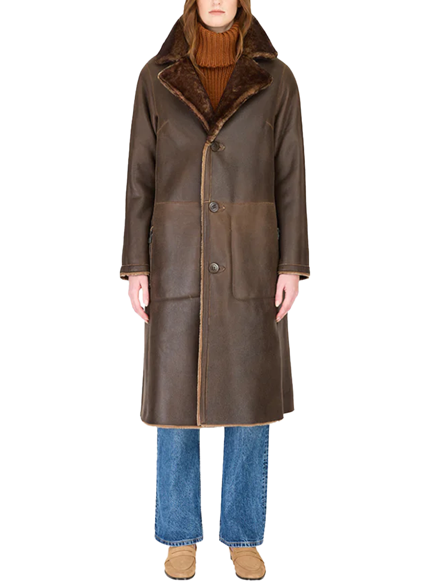 Zira Burma Reversible Shearling Coat - HiSO