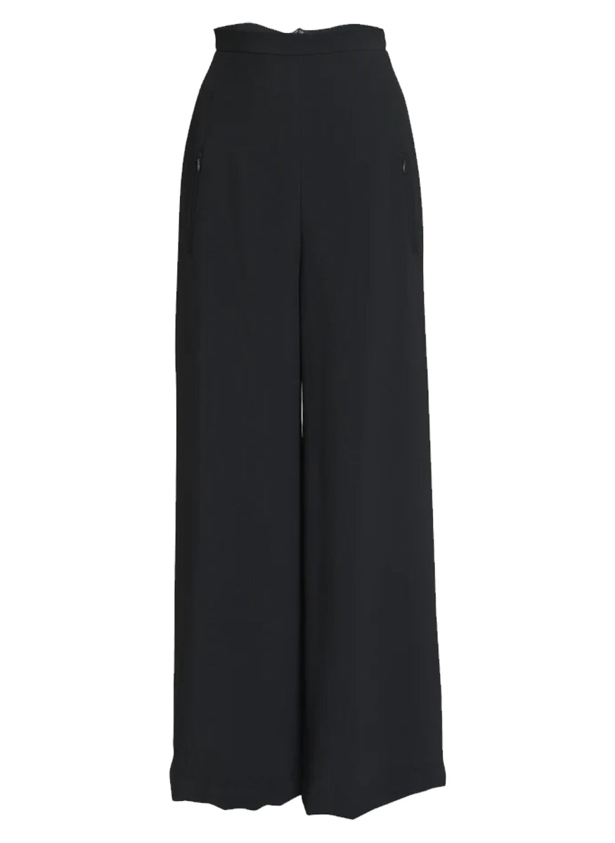 Crepe Pant with Zip Pocket Detail