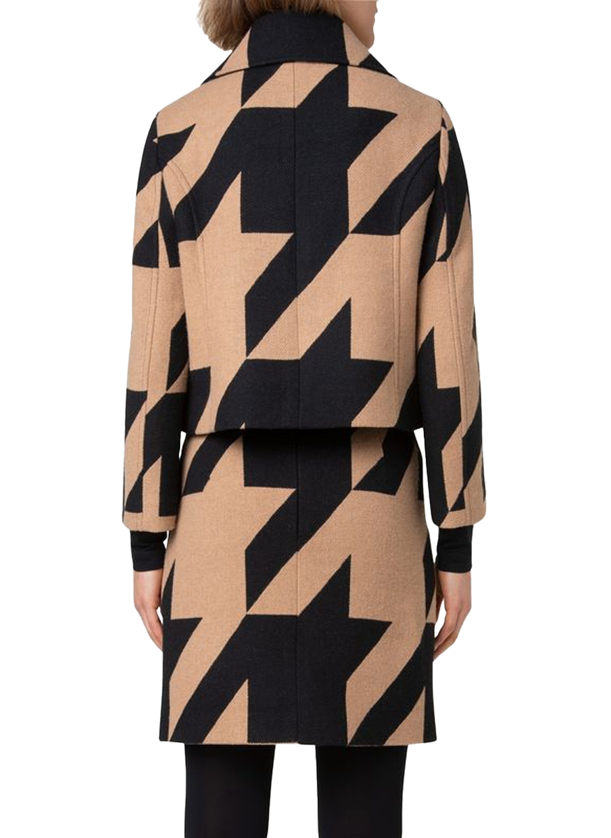 Houndstooth Wool Jacket - Akris Punto