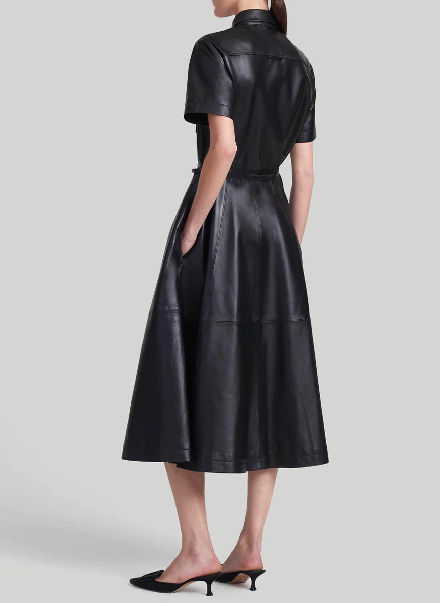 Kiera Leather Midi Dress - Altuzarra