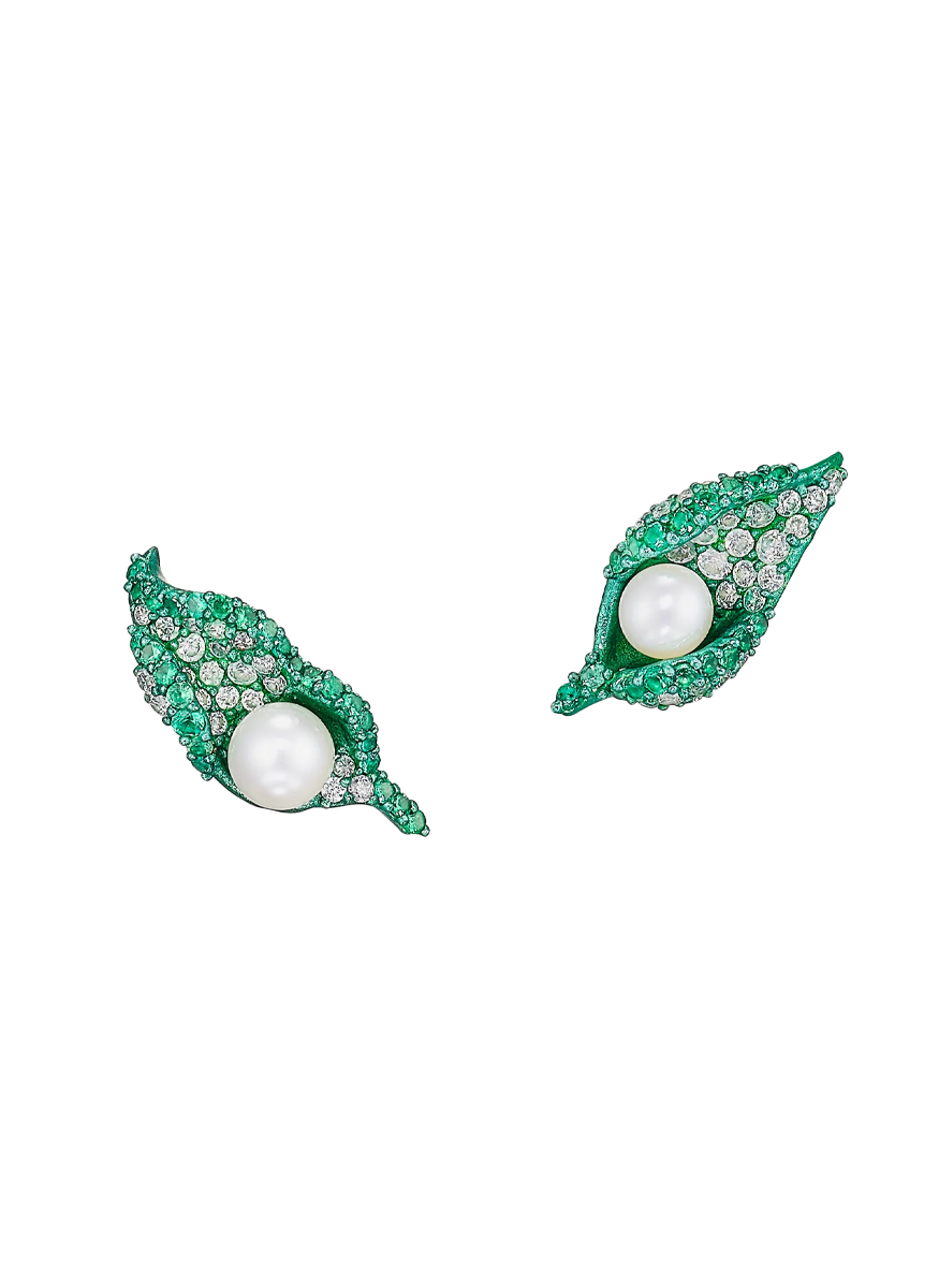 Paraiba Dewdrop Petal Studs