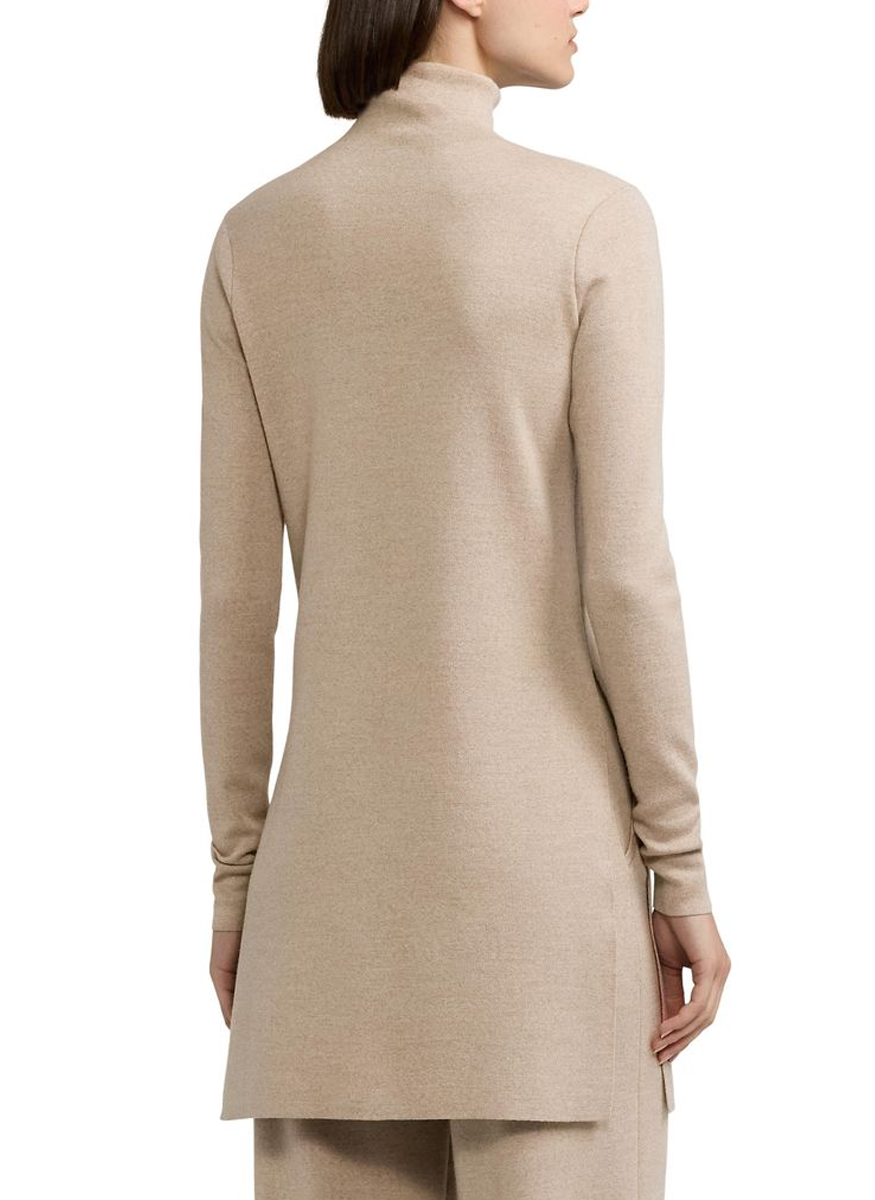 Merino Wool Mockneck Tunic Sweater - Ralph Lauren Collection