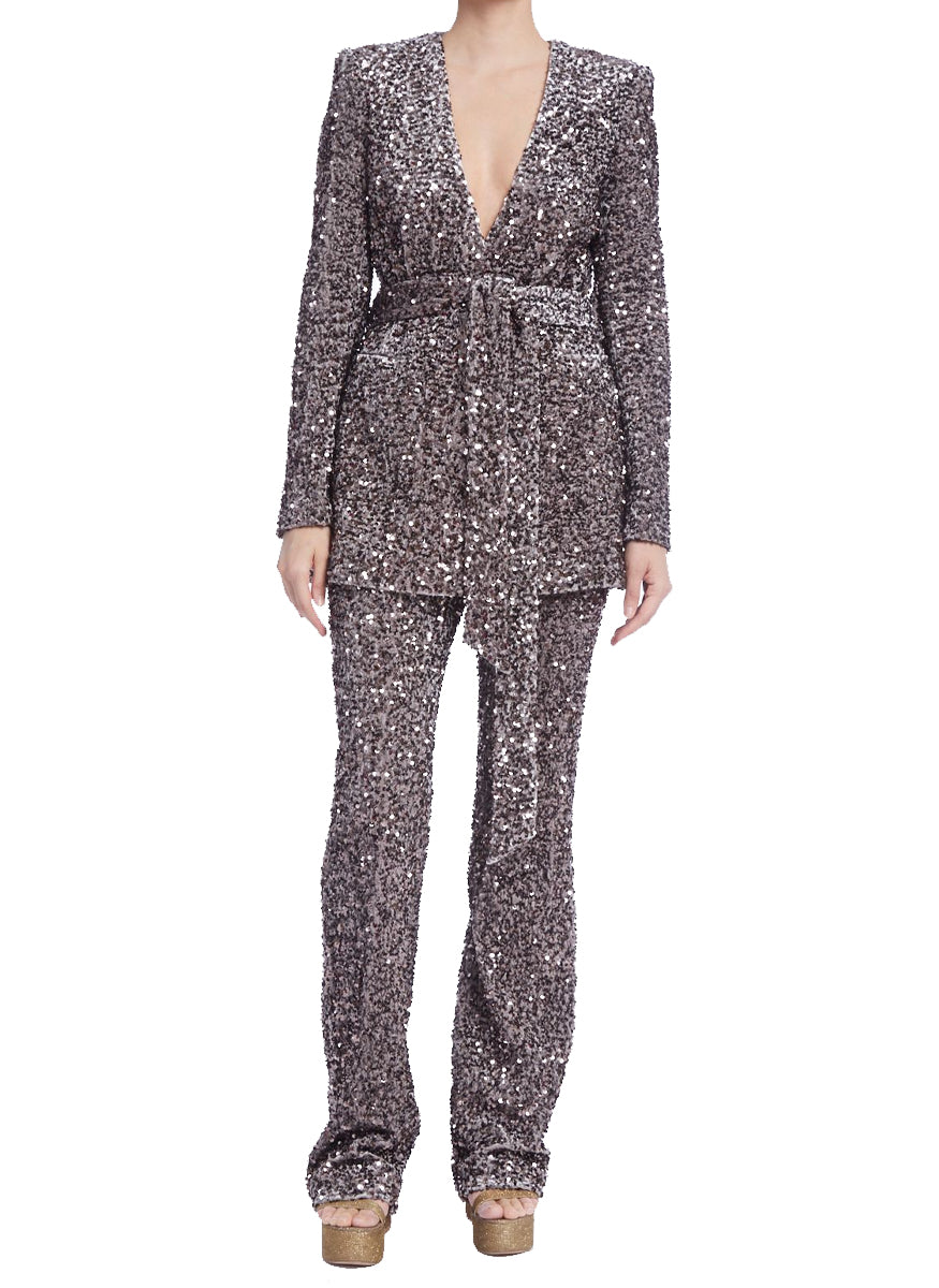 V-Neck Sequin Jacket and Pant