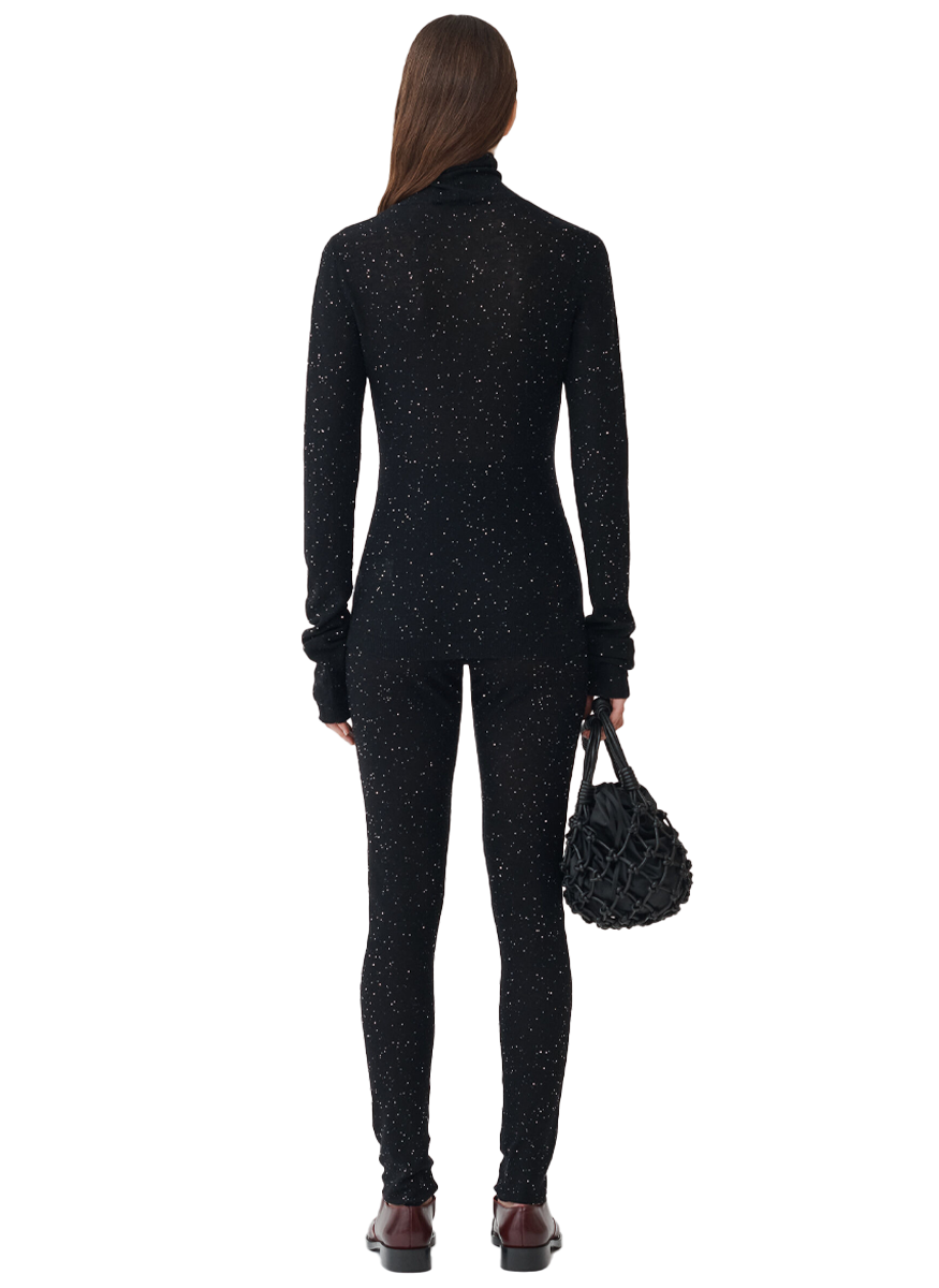 Turtleneck Slim Fit Sweater with Sequins - Fabiana Filippi