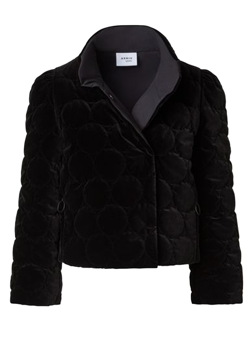 Dot Quilt Short Puffer Jacket