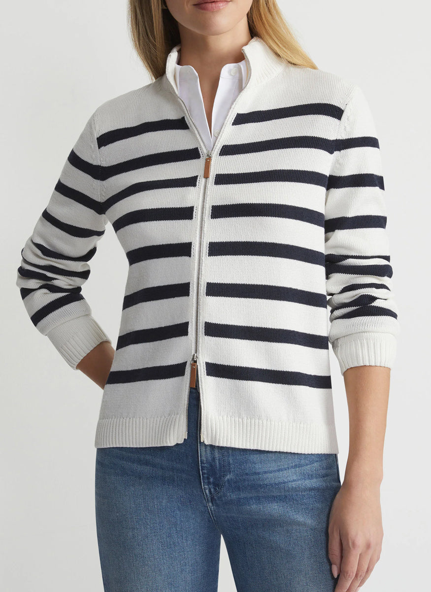 Stripe Fitted Bomber - Lafayette 148 New York