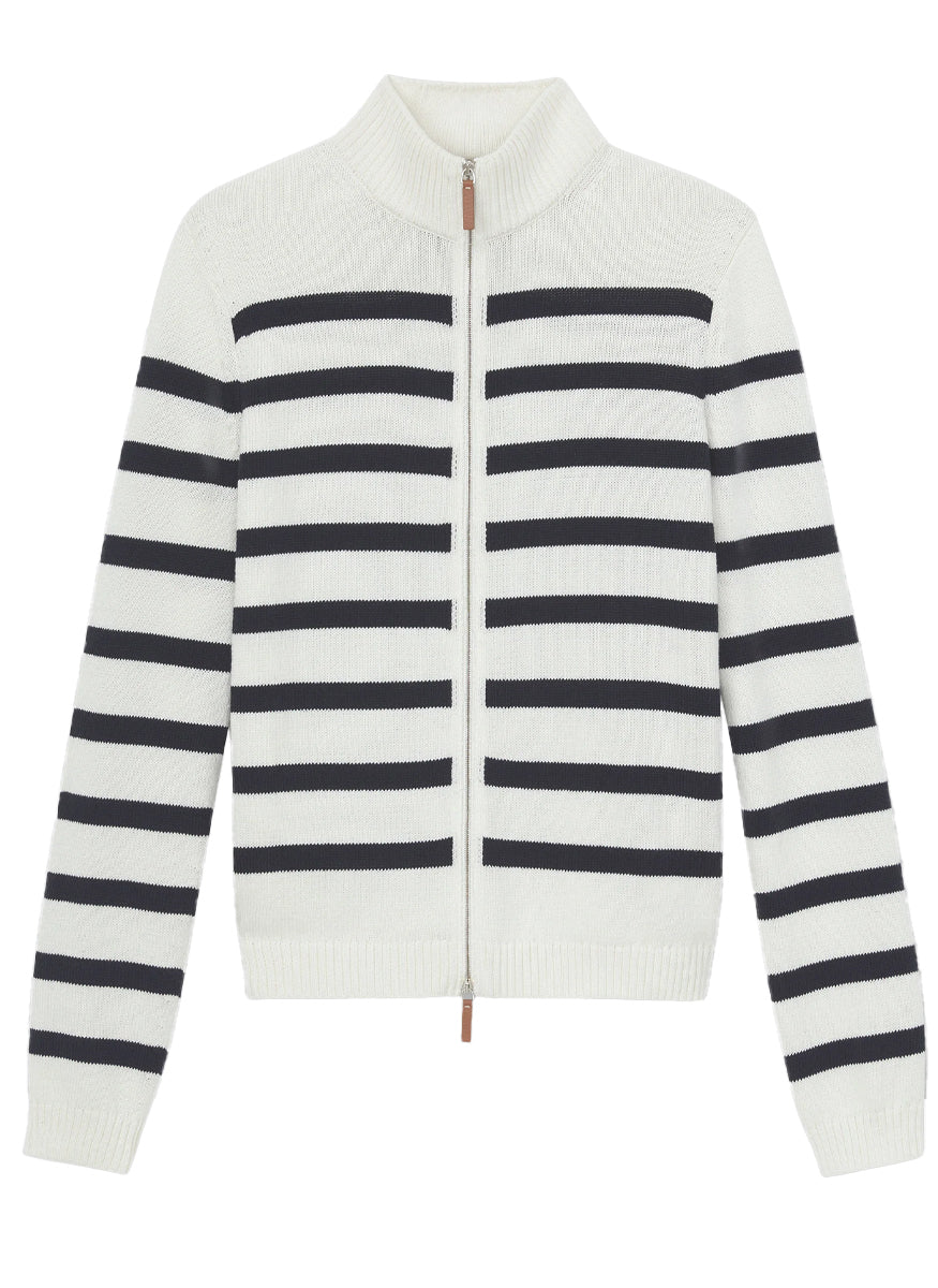 Stripe Fitted Bomber - Lafayette 148 New York