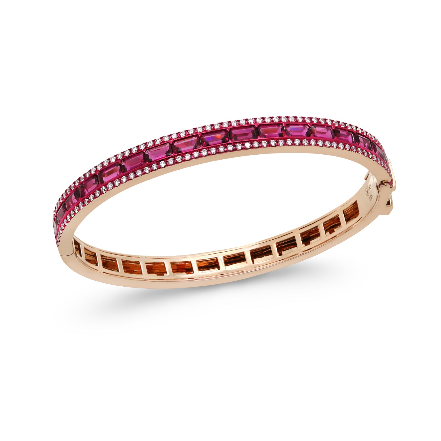 Origami Bangle, Rubellite